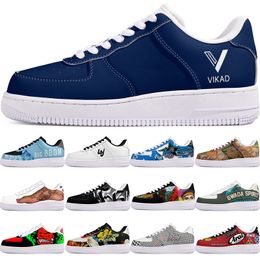 DIY shoes winter green lovely autumn mens Leisure shoes one for men women platform casual sneakers Classic White Black cartoon graffiti trainers sports 20071