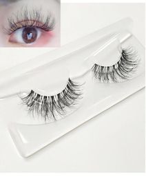 NEW 1pair Lashes 3D Mink Strip Lash Reusable False Eyelashes Crisscross Dramatic Lashes Lightweight Invisible Band Eye8656029