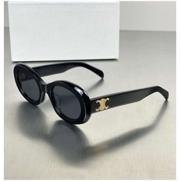 Sunglasses 2023 Retro cat's eye sunglasses for women CE's Arc de Triomphe oval French high street57