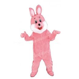 Halloween Pink Rabbit Mascot Costumes Top Quality Cartoon Theme Character Carnival Unisex Adults Outfit Christmas Party Outfit Suit For Men Women