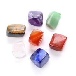 Arts And Crafts Natural Crystal Chakra Stone 7Pcs Set Stones Palm Reiki Healing Crystals Gemstones Home Decoration Drop Delivery Garde Dhqw0