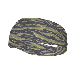 Berets Tiger Stripe Camo Army Camouflage Headband Non Slip Military Tactical Moisture Wicking Athletic Sweatband For Football
