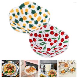 Dinnerware Sets 2 Pcs Microwave Household Gloves Bowl Potholders Polyester Cotton Plate Huggers