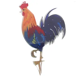 Garden Decorations Chicken Stake Sign Insert Home Yard Hen Stakes Decorative Yards Acrylic Sculpture Outdoor