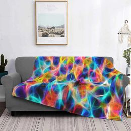 Blankets Cool Fractal Abstract Pattern Women Men Gift Trend Style Funny Fashion Soft Throw Blanket Design