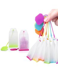 Foodgrade Silicone Tea Infuser Tools Reusable Loose Leaf Tea Bags Strainer 6 Colors5781216