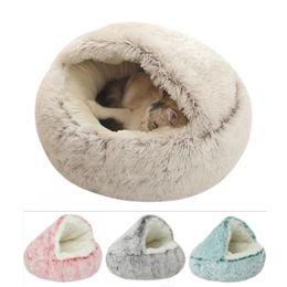 kennels pens Spring 2 In 1 Cat Bed Round Pet Bed House Dog Bed Sleeping Bag Sofa Cushion Nest For Small Dogs Cats Kitten dog house 231030