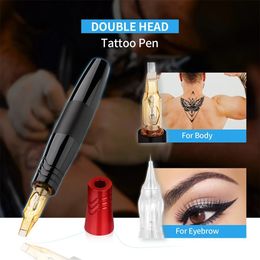Tattoo Machine Cordless Kit Professional Rotary Pen with Cartridges Needles Permanent Makeup Set 231030