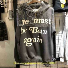 Men's Hoodies Sweatshirts ye must be Born again Hoodie CPFM XYZ KIDS SEE GHOSTS Asian Size High Quality Pullovers T231030