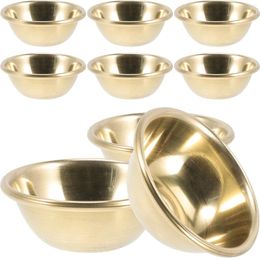 Bowls 7 Pcs Miniture Decoration Sacrifice Water Cup Container Brass Offering Altar Supplies Exquisite Supply