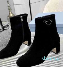 New Elegant Leather booties D boots Side zipper S