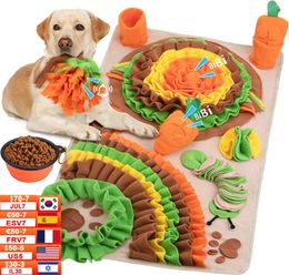 Dog Toys Chews Snuffle Mat For Dogs Feeding Mats Sniffpad Nosework Mat Food Hidden Dog Training Blanket Toy for Dogs/Cats/Rabbit Pet Toys Bowls 231030