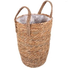 Vases Flower Pot Storage Basket Straw Weaving Woven Holder Garden Baskets Hand-woven