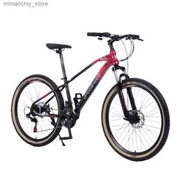 Bikes 21speed Bike Mountain Bicycle With Adult Argon Arc Welded Carbon Steel Frame Dual Disc Brake Q231030