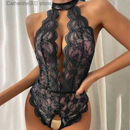 Sexy Set One Piece Open Bra Crotchless Underwear For Sex Lace Transparent Lingerie Plus Size Bodysuit Lenceria Erotic Mujer Sexi Comes T2310