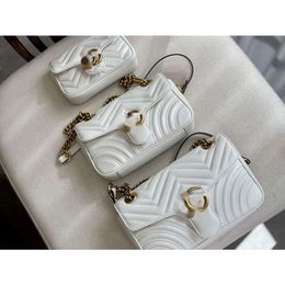 5A Fashion designer bags Marmont Shoulder Bag for women leather handbag Chains heart Crossbody messenger handbags black Purses 3 size With Serial Number