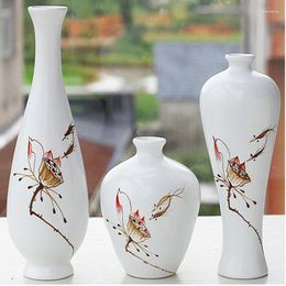 Vases Simple Home Decoration Vase Three-piece Creative Ceramic Art Coffee Table Porch Furnishings