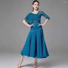 Stage Wear Half Sleeve Lotus Design Female Latin Dance Dress For Women Performance Ballroom Dancing Costume NY66 AS7162