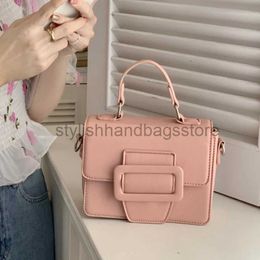 Shoulder Bags Solid Square Women's Messenger Bag Fashion Women's Top Shoulder Bag Flip Club Wallet Women's Pink Bagstylishhandbagsstore