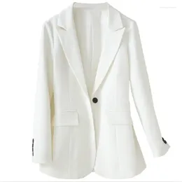 Women's Suits Suit Jacket Women Blazer 2023 Spring Blazers Short Slim Autumn Long Sleeve Coat Female Jackets Black White