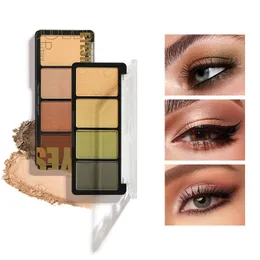 Makeup Quad Palette Eyeshadow Earth Color Pearlescent Matte Glossy