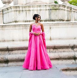 Party Dresses OIMG Modest Pink Sweetheart Women Evening Taffeta Long A Line Custom Prom Gowns Vintage Formal Event Dress