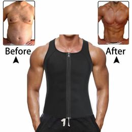 Herrkropps shapers mode smala kropp shaper män gym bastu väst svett skjorta kropp skit slant tankstorlek s-3xl 231030