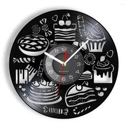 Wall Clocks Bread Sweets Cupcake Art Clock Bakery Sign Decor Pastry Record Confectionery Kitchen Decorative Watch