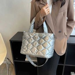 Shoulder Bags Women Female Down Bags Color Nylon Coon-padded Top-andle Bag Zipper Winter Quilted Winter Women Totecatlin_fashion_bags