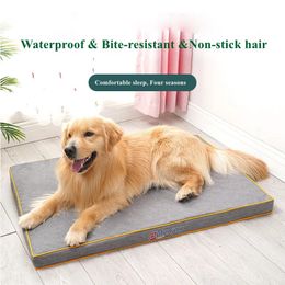 kennels pens Large Dog Bed Mat Puppy Sofa Thick Orthopaedic Mattress For Small Medium Large Dog Sleep Cushion Husky Labrador Bench Pet Bedding 231030
