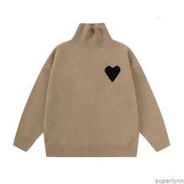 amiS AM I Sweater High Collar amisweater Fashion Man Woman Designers Turtleneck Sweaters Luxury Brands Cardigan Knit o Neck Womens Letter Long Sleeve Clothes Swrw