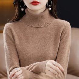 Women's Sweaters High-Collared Cashmere Sweater Wool Knit Women's Turtle Neck Pullover High-Quality Sweater Women's Winter Warm Jumper S-XXL 231030