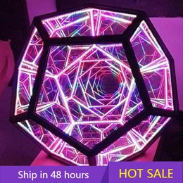 Other Event Party Supplies Fantasy Geometry Space LED Art Lamp Infinity Dodecaedron Colour Light USB Charging Christmas Gifts Decorations Night 231030