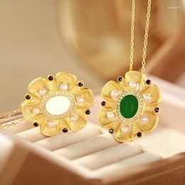 Pendant Necklaces MENGYI Vintage Romantic Valentine's Day Jewellery Gifts For Women Irregular Flower Golden Necklace Wedding Chain