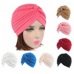 Berets Thread Thickened Elastic Fabric Cap Turban Hat Women's Pile TJM-30