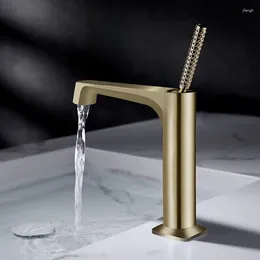 Bathroom Sink Faucets Design Faucet Waterfall Cold Water Basin Mixer Tap Brass 1 Handle Hole