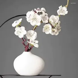 Vases 1pc Chinese Style Creative Nordic Ceramic White Irregular Vase Home El Living Room Dining Table Decoration Flower Arrangement