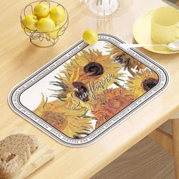 Table Mats Leather Placemats Oil And Water Resistant Western Lightweight Heat Insulating
