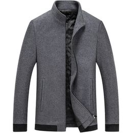 Men's Jackets Woollen Men Jacket Autumn and Winter Wool Coat Short Collar Casual Business Varsity s 231030