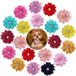 Dog Apparel 2PCS Slide Bows For Cute Pet Flower Shape Collar Charms Reomovable 5CM Cat Mini Bowties Grooming Products