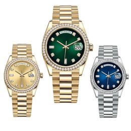 high quality diamonds Wristwatch Mens Automatic Mechanical Watch 41mm full Stainless Steel diamond bezel waterproof Luminous Gold watch montre de luxe