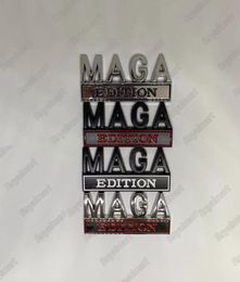 3D Edition MAGA Metal Alloy Car Sticker Decoration Make America Great Again Emblems Badge Cars Metal Leaf Board7048114