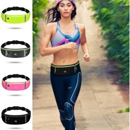 Outdoor Bags Sports Waist Packs Phone Key Storage Bag Waterproof Belt Adjustable Length 3 Pockets Cycling Reflective Strip