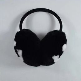 Channel Ear Muffs Classic Winter Earmuffs Female Rabbit Fleece Brand Fashion Designer Warm Plush Women Scarf S Beanie Cap Hat 483