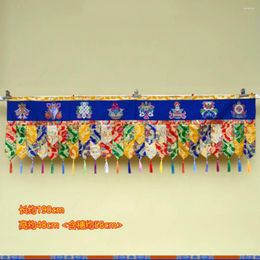 Decorative Figurines 190CM Long Wholesale Buddhist Supplies Home Door Header Hall WALL Ceiling Decor Auspicious Curtain Draperies Streamer