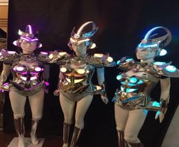 Led costume custom performance clothing led lighting mechanical Ji party clothing props auto show6725624