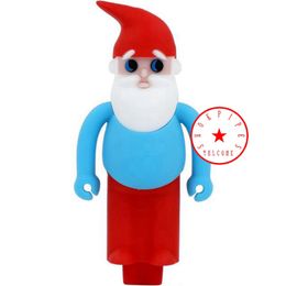 Colourful Silicone Pipes Merry Christmas Santa Claus Hand Pipes Portable Herb Tobacco Oil Rigs Spoon Glass Nineholes Philtre Bowl Cigarette Holder Smoking