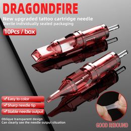 Tattoo Needles DRAGONDFIRE Tattoo Cartridge Needles RS RL RM M1 Makeup Permanent 10Pcs with Membrane Safety Cartridges Disposable Tattoo Needle 231030