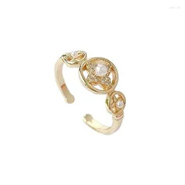 Cluster Rings Fashion Simple Irregular Pearl Ring For Women Gold Colour Finger European And American Style Jewellery Gift