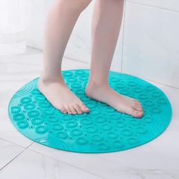 Bath Mats 55CM Round Non-Slip Bathroom Floor Bathtub Mat With Suction Cups Massage Columns Home El Balcony Shower Pad